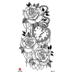 Fake Tattoo Sticker For Men Women Children Tiger Wolf Death Skull Temporary Tattoo Fake Henna Skeleton King Animal Tatoo