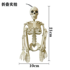 40cm Halloween Horror Luminous Movable Skull Skeleton Halloween Props Poseable Full Life Size Skeleton Prop Halloween Decoration