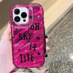 YICKYUE - Fashion Letter Phone Case For iPhone 11 Case iPhone 14 Pro Max 13 12 Pro XS Max XR 7 8 Plus SE Shockproof Soft Clear Laser Cover