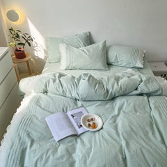 Home Textile Museum Spring Pure Cotton Pure Color Simple Series Pastoral Style Beddings Quilt Cover