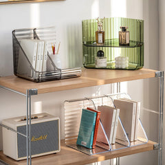 Yickyue Cosmetic Storage Box Perfume Organizer Toy Show Finishing Box Living Room Desktop Books Ornament Bathroom Triangle Storage Rack