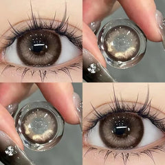 YICKYUE - 2pcs/Pair Korean Color Contact Lenses For Eyes Myopia Lenses Fashion Natural Beauty Pupil Student Cosmetic Contact Lens