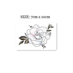 Waterproof Temporary Tattoo Stickers Sketch Flower Tattoo Flash Tattoo Arm Female