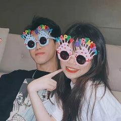 Happy Birthday Glasses Funny Party Dress Up Glasses Photo Props Decorations for Children Adults decoraciones para fiestas