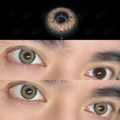 YICKYUE - 1 Pair Korean Lenses Blackspots Green Lenses Blue Lenses Gray Lenses Brown Lenses Colored Contact Lenses