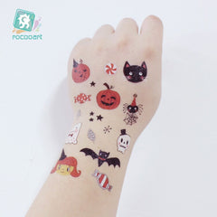Halloween Tattoo for Children Cartoon Design Fun Tattoo Sticker Body Art Cartoon Tattoo 120*75mm