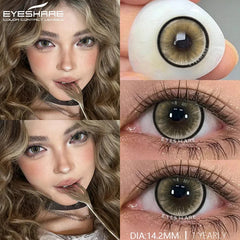 YICKYUE 1Pair Korean High Quality Lenses Color Contact Lenses for Eyes Purple Lenses Blue Eye Lens Soft Cosmetic Brown Contacts