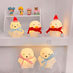 W&G Cute Little Duck Night Light Bear Night Light Christmas Gift Girl Heart Bedroom Christmas Atmosphere Light Christmas Decor