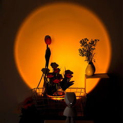 W&G Astronaut Rainbow Sunset Projector LED Photography Props Projection Ambient Lamp Light Bedroom Bar Coffee Home Decoration