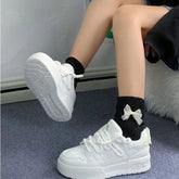 YICKYUE - New Model Womens Volcanise Shoes Versatile Fashion Wear Resistant Skateboard Shoes Non Slip Breathable Womens Sneakers