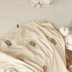 Yickyue I Want Bears In My Dreams. - Cute Lamb Blanket Office Nap Blanket Warm Shaker Blanket