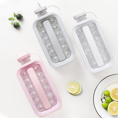 Yickyue Ice Ball Mold 2-in-1 Ice Cube Maker Water Bottle Ball Making Mould with Leakproof Cap For Bar Home Kitchen Tool