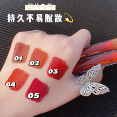 5 Colors Lipstick Set Matte Long Lasting Waterproof Non-Stick Cup Lip Glaze Not Easy To Fade Red Lips Lip Tint Cosmetic Makeup