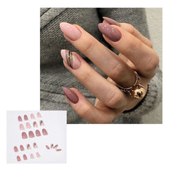 24pcs Reusable False Nails Press On Nails Coffin Fake Nails With Glue Full Cover Nail Tips Nail Styling Utensils Nail Supplies