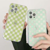 checkerboard chess silicone phone case for iphone 12 mini 7 8 plus xs max 11 pro max x xr cartoon shockproof anti-knock cover