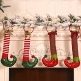 Yickyue Christmas Tree Decoration Navidad Elf Leg Door Knocker Pendant Christma Home Decoration Merry Christmas New Year Gift Decoration