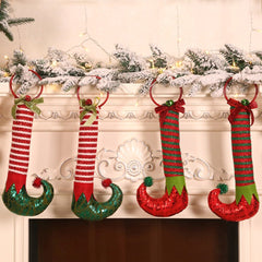 Yickyue Christmas Tree Decoration Navidad Elf Leg Door Knocker Pendant Christma Home Decoration Merry Christmas New Year Gift Decoration