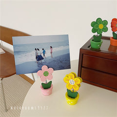 Japanese Kawaii Creative Flower Card Business Card Clip Cute Note Folder Photo Folder Student Dormitory Message Folder