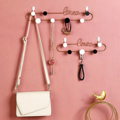Nordic LOVE Letter Wall Hook Metal Key Holder Wall Coat Rack Hat Clothes Handbag Hooks Hanger Creative Decoration Organizer