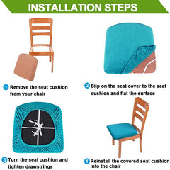 1/2/4/6Pcs Velvet Stretch Chair Seat Cover Spandex Elastic Seat Covers For Dining Room Chairs Home Simple Seat Covers For Chairs