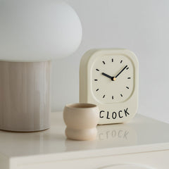 YICKYUE - Creative Home Cream Iron Art Bedhead Clock Decoration Clock Wall Hanging Cute Silent Pendulum