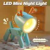 2022 New Cute Pet Night Light DIY Cartoon Dog Folding LED Table Lamp Kids Room Bedside Bedroom Living Room Decorative