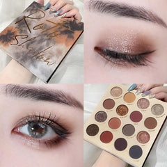 ROTO 16-color Eyeshadow Palette Student Pearl Sequins Delicate Texture Easy To Apply Makeup No Powder Long Lasting Eye Makeup