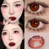 YICKYUE - Colored Contact Lens Colored Black Lenses with Diopters Red Lenses Korean Blue Lense Pink Anime Lense Green Color Lens Eye