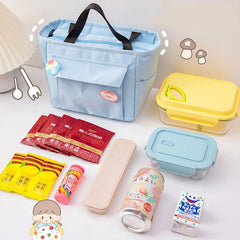 Kawaii Thermal Lunch Bags For Women Girls Kids Cute Insulated Lunch Box Tote Cooler Bento Pouch Office School Food Storage Bags