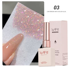 YICKYUE - 15ml Pink Glitter Aurora Gel Polish Opal Nail Glitter Gel UV Soak Off Varnish Sparking Semi-permanent Nail Art Manicure Gel