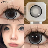 YICKYUE - Big Eye Black Lenses Colored Contact Lenses for Eyes 15mm/14.5mm Brown Natural Eye Color Len Gray Lenses Purple Lenses y2k