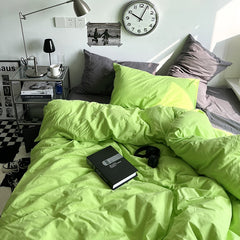 Yickyue Brown Bedding Sets 4pcs Soft Breathable Polyester Bedding Sets Duvet Cover Fitted Flat Sheet Pillowcases Bedclothes Bedspread