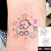 Cute Little Dinosaur Temporary Tattoo Sticker For Arm Wrist And Leg Men And Women And Children Body Art Sticker