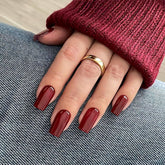 YICKYUE - 24pcs/pack burgundy square nails, press on nails, beautiful nails, artificial fake nails, y2k girls, red nails for women girls