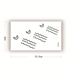 Cute Moon Design Fake Tattoo Adult Wrist Body Art Waterproof Temporary Tattoo Stickers For Men And Women