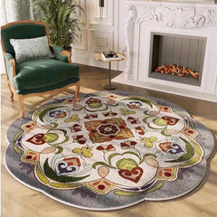 Yickyue Carpet for Living Room Retro Pastoral Floral Large Area Plush Rug Home Decoration IG Fluffy Cloakroom Bedroom Mat ковер Tapete