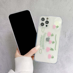 Laser bracelet chain Wristband flower cute silicone phone case for iphone xr 11 pro max 12 mini x xsmax 8 7 plus cartoon cover