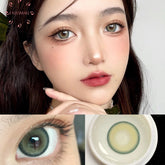 YICKYUE NANA green contact lens dark unique Coloured Contact Lenses for Eyes Cosmetic big pupil Degree 2pcs/pair prescription