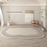 Irregular Round Living Room Carpet Simple Decorative Bedroom Carpets Ins Bedside Rugs Special-shaped Children Room Rug Customize