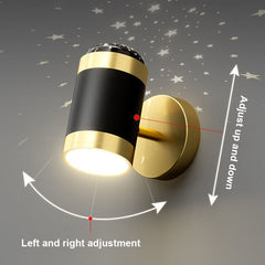 Nordic LED wall lamp Star projection light sconces lamps adjustable indoor lighting home decor bedroom living room bedside