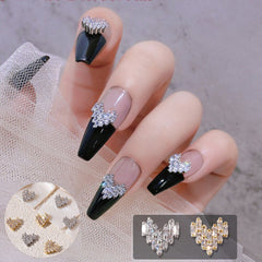 Love Diamond Heart-shaped Nail Rhinestone Decoration Nail Accessories 3d Nail Art Nail Styling Utensils Nail Jewelry 2022 New