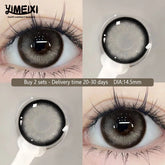 YICKYUE - 1 Pair High Quality Gray Eye Color Contact Lenses Eyes with Diopter Myopia Eyes Contacts Lens Beauty Pupil Fast Shipping
