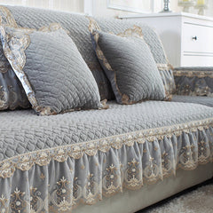 Four Seasons Jacquard Craft Luxury Atmosphere Sofa Cushion Lace Delicate Elegant Non-Slip Sofa Cover Living Room Cushion 1 piece