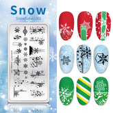 BORN PRETTY Christmas Nail Stamping Plates Fashion Artist Gemetory Texture Image Nail Stamp Template Art Printing Stencil Tools
