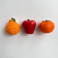 Yickyue Creative 3D Fruits Magnets Oranges Refrigerator Magnet Apples Fridge Persimmon Sticker Home Door Decor