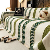 New Striped Velvet Sofa Towel with Tassels High Quality Soft Skin Friendly Blanket for Office Adjustable Dustproof Couch Covers