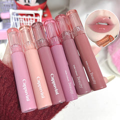 YICKYUE - Cherry Red Glossy Tint Lipstick Waterproof Liquid Mirror Water Sexy Red Juice Lip Gloss Moisturizing Transparent Gloss Makeup