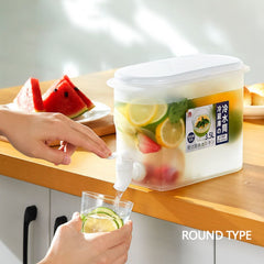 3.5L Water Pitcher Jug With Faucet Lemon Juice Kitchen Drinkware Kettle Pot Cold Ice Bottle Container Heat Resistant Kettles