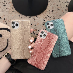 Retro Snake Grain Silicone Shockproof Phone Case For iPhone 11 12 Pro Max Mini X Xs XR 7 8 Plus SE 2 Luxury Pattern Cover
