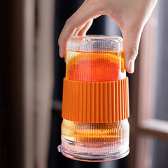 SENDIAN Japanese-style Glass Straw Cup Handmade Large-capacity Glass Water Cup 2021 New Office Household Water Ware Accessories